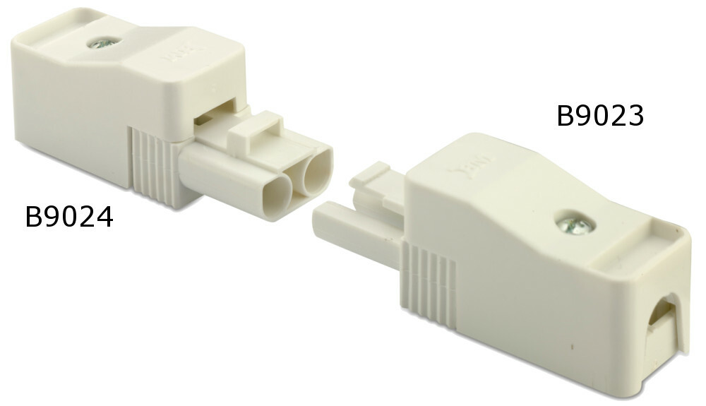 Wtyk szybkozłączki elektrycznej, 2p, 2,5 mm2, biały, obudowa biała, pa6.6, opakowanie 50 sztuk model bmb9023 1