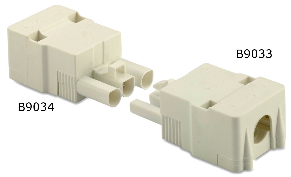 Wtyk szybkozłaczki elektrycznej, 3p, 2,5 mm2, biały, obudowa biała, pa6.6, opakowanie 50 sztuk model bmb9033 1