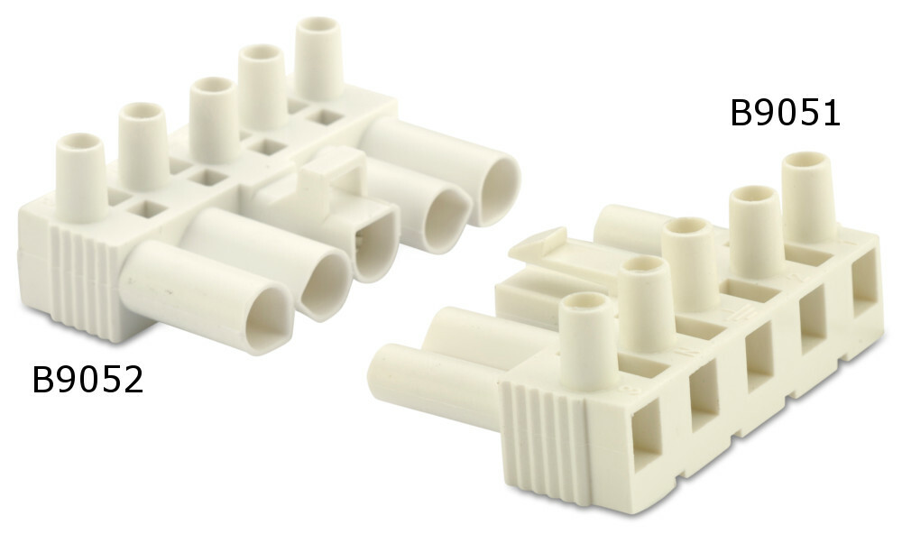 Wtyk szybkozłaczki elektrycznej, 5p, 2,5 mm2, biały, bez obudowy, pa6.6, opakowanie 50 sztuk model bmb9051 1
