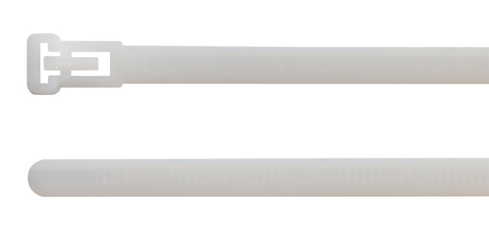 Opaska kablowa, wielokrotnego użytku, 200x7,6 mm, naturalna, opakowanie 100 sztuk model bmbr2076 1