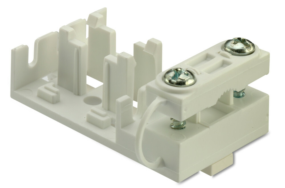 Uchwyt z zaciskiem kablowym do złączek serii m093/m094, 3p, 3x0,75-1,5 mm2, biały, pa6.6, opakowanie 1000 sztuk model bmm0983 1