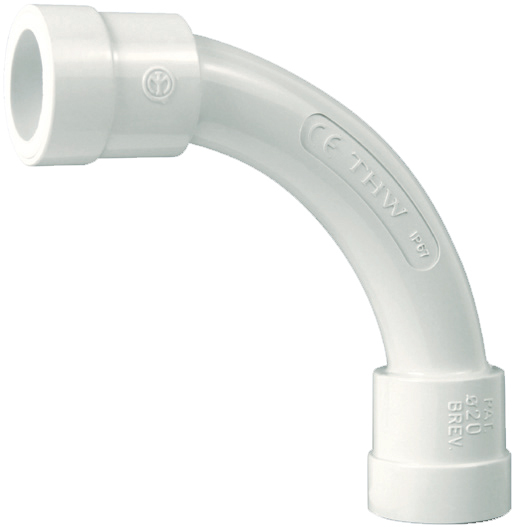 Kolanko, cr, 90deg, śr20, ip67, szare, pvc, opakowanie 10 sztuk model bmtp7cr20 1