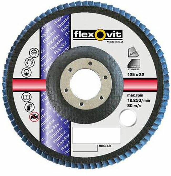 Ściernica listkowa wypukła, ziarno ścierne cyrkonowe, podłoże z włókna szklanego, fld fdtf 115x22 r822 flx p40 flexovitzircon 1