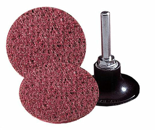 Krążek polerski z włókniny flexbrite, szybkomocujący typ sl3, ziarno elektrokorundowe, średnie, czerwone, dib zmd 50x0mm s2303 f 1