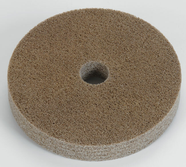 Ściernica prasowana z włókniny flexbrite, do montażu z podkładkami, zmiarno węglika krzemu, nex-2 drobne, unw std 150x13x12mm u4 1