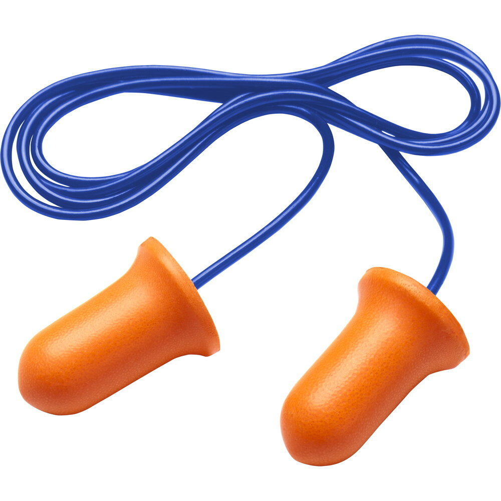 Zatyczki do uszu t2 cord, jednorazowe z pianki poliuretanowej,połączone sznurkiem 1