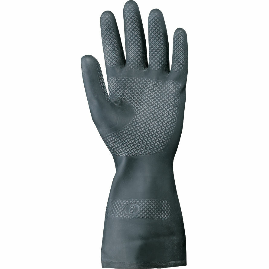Rękawice neoprenowe całkowicie flokowane bawełną, długość 32 cm, kolor czarny, model 348085 rozmiar 8/m 1