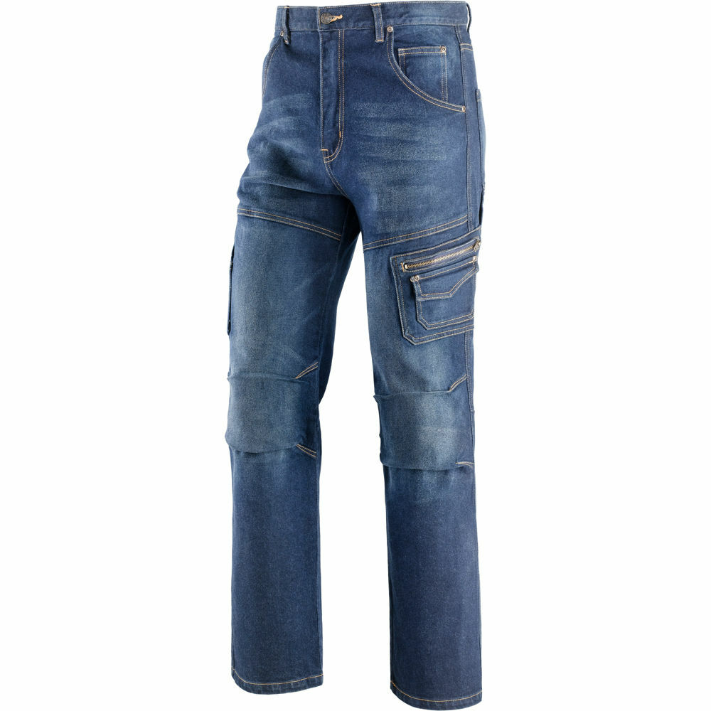 Spodnie jeansowe raider z wieloma kieszeniami, 95% bawełna, 5% elastan, gramatura 347 g/m2, profilowane kolana, rozmiar 56 1
