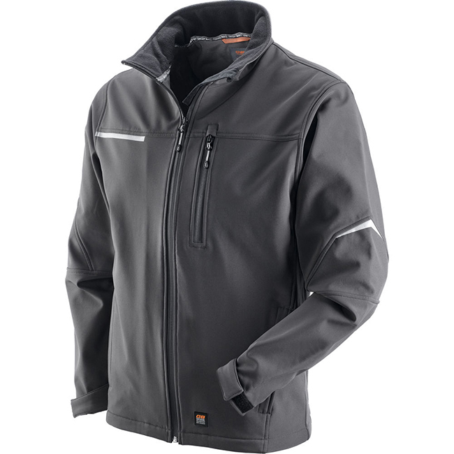 Kurtka softshell carver, 94% poliester, 6% elastan, gramatura 310 g/m2, refleksyjne wstawki, kołnierz wyściełany mikropolarem, k 1