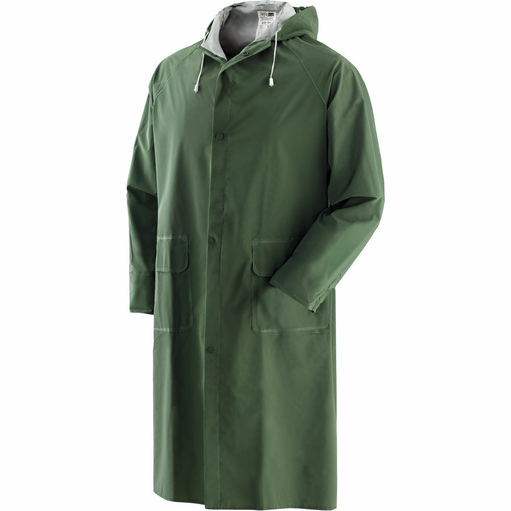 Płaszcz przeciwdeszczowy, poliester/pcw, gramatura 390 g/m2, grubość 3 mm, kolor zielony, model 462049 rozmiar s 1