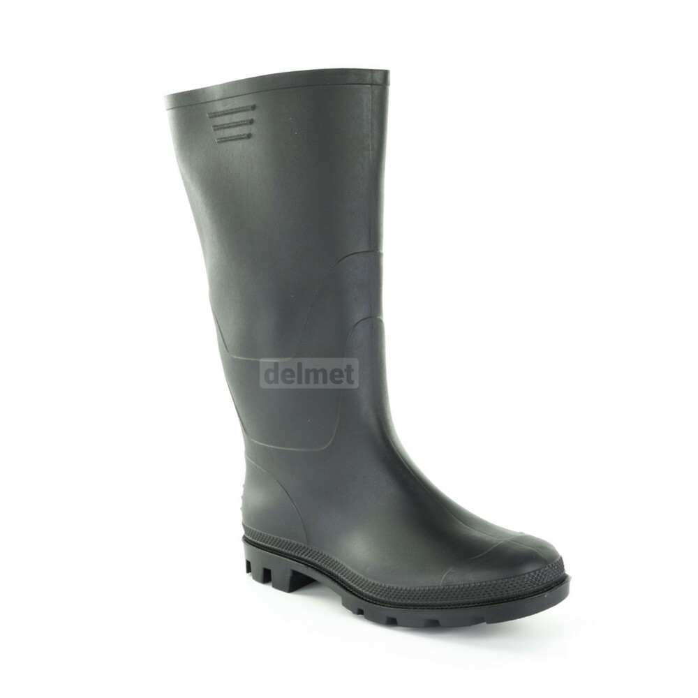 Buty robocze wysokie zawodowe pvc black z pcw, czarne 1