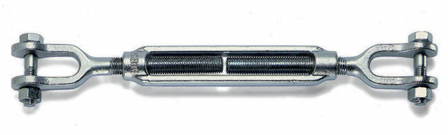 Nakrętka napinająca - śruba rzymska - otwarta, szakla-szakla, ocynkowana, model 8009z, m8mm, ce 1