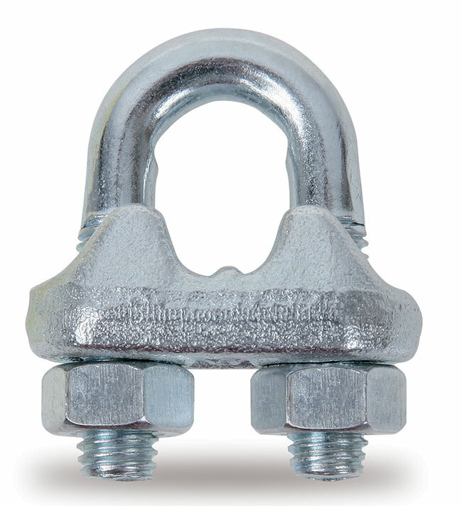 Zacisk linowy kabłąkowy stalowy, ocynkowany, model 8016, 38-40mm, ce 1