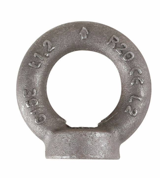 Nakrętka z uchem, metaliczna, dor 930kg, model 8042en, m18x2,5mm, ce din 580 1