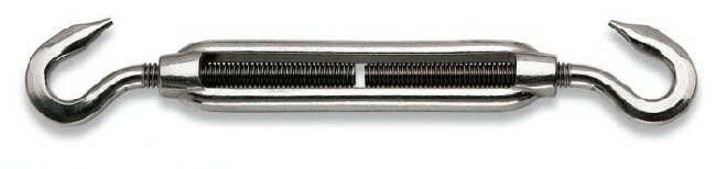 Nakrętka napinająca - śruba rzymska - otwarta hak-hak, model 8207, m5mm, stal inox aisi 316 1