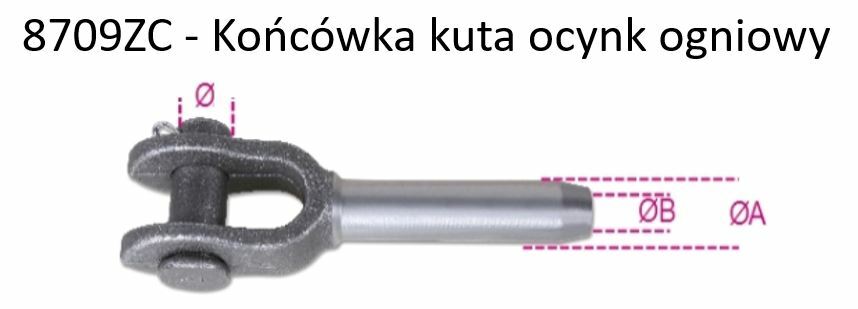 Końcówka kuta wideł.d/lin st.oc.ogn.13mm 1