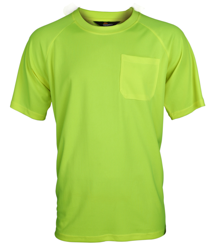 T-shirt w kolorze fluorescencyjnym bez taśm odblaskowych, przewiewny coolpass, żółty, model vwts10-ay rozmiar xxl 1