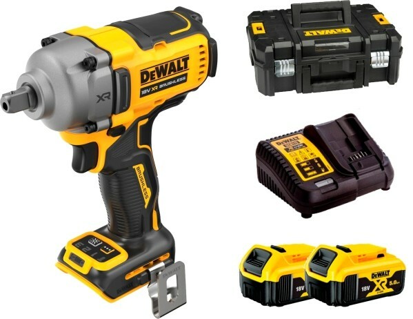 Klucz udarowy 1/2 XR Li-Ion 18V 813N bolec blokujący walizka + 2 x 5Ah + ładowarka DeWALT DCF892P2T 1