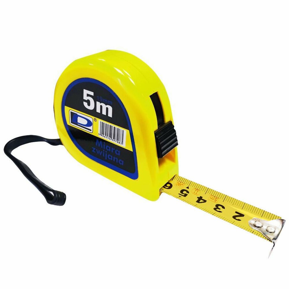 Miara zwijana stalowa 5mx19mm seria 68 DL żółta 1