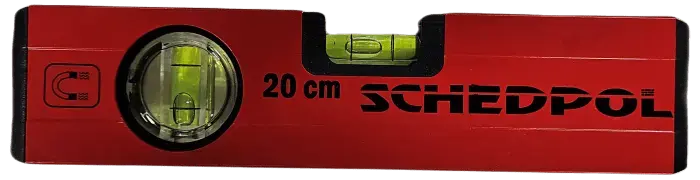 Poziomnica kieszonkowa 20cm z magnesem Schedpol 1