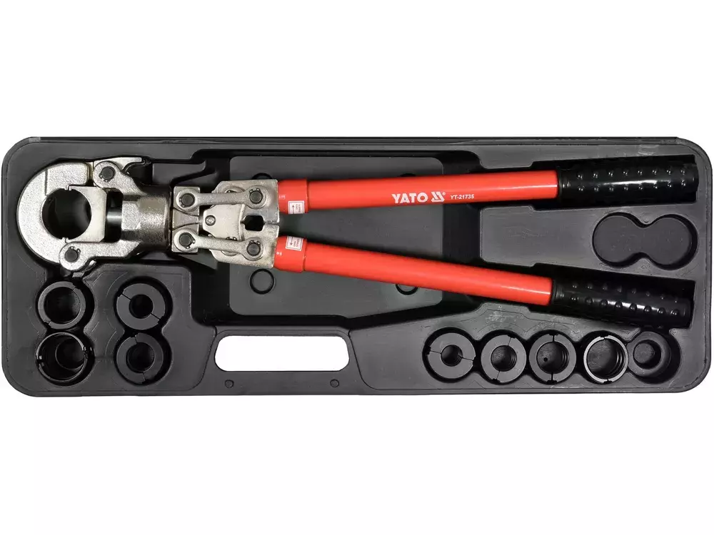 Praska hydrauliczna ręczna do zaciskania złączek PEX-AL-PEX plus 8 matryc YT-21735 1
