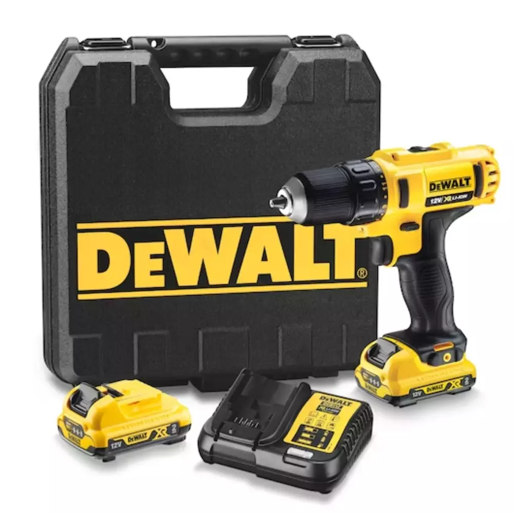 Wiertarko-wkrętarka 12V XR + 2x2Ah + ładowarka + walizka DeWalt DCD710D2-QW 1