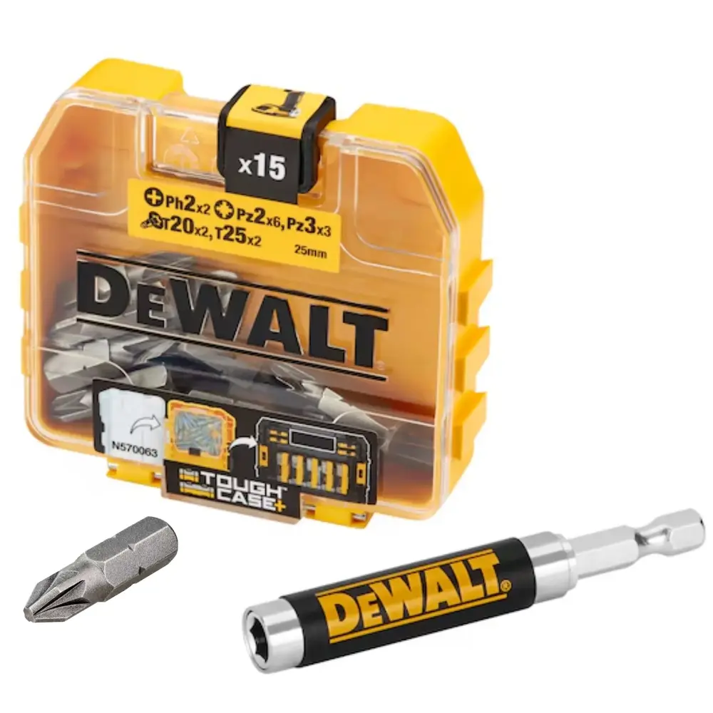 Zestaw 16 bitów+uchwyt PH/PZ/T20,25 DeWalt DT71511 1