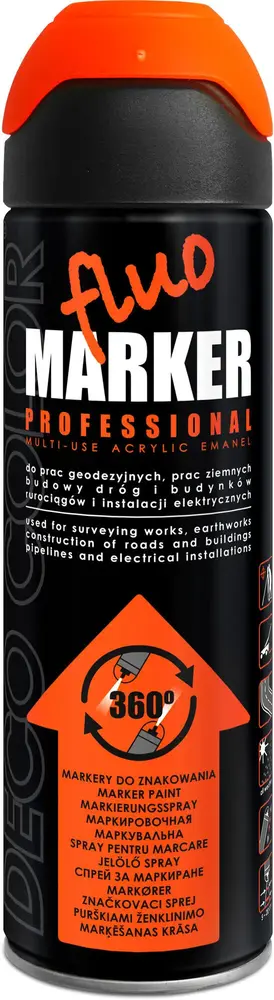 Emalia Spray FLUOMARKER 500ml pomarańczowy 1