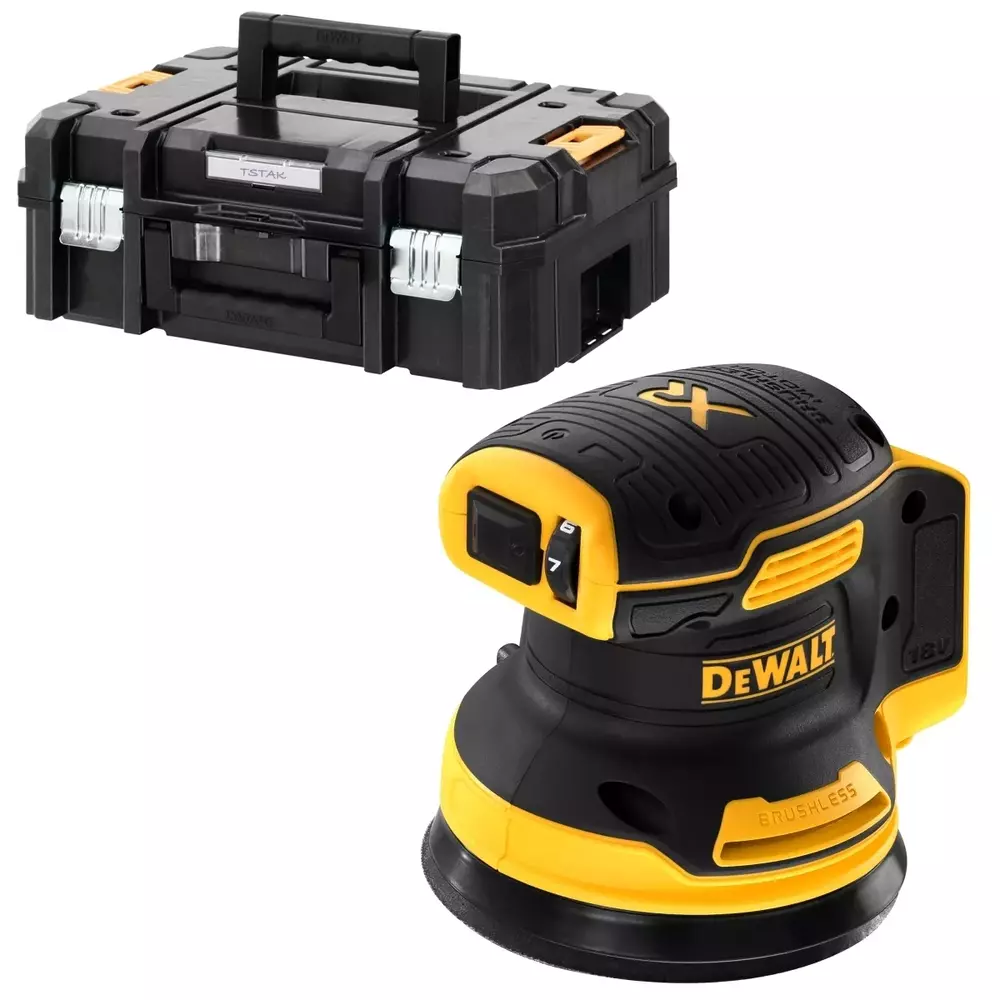Szlifierka mimośrodowa 125 mm 18V XR b/aku + walizka DeWALT DCW210NT 1