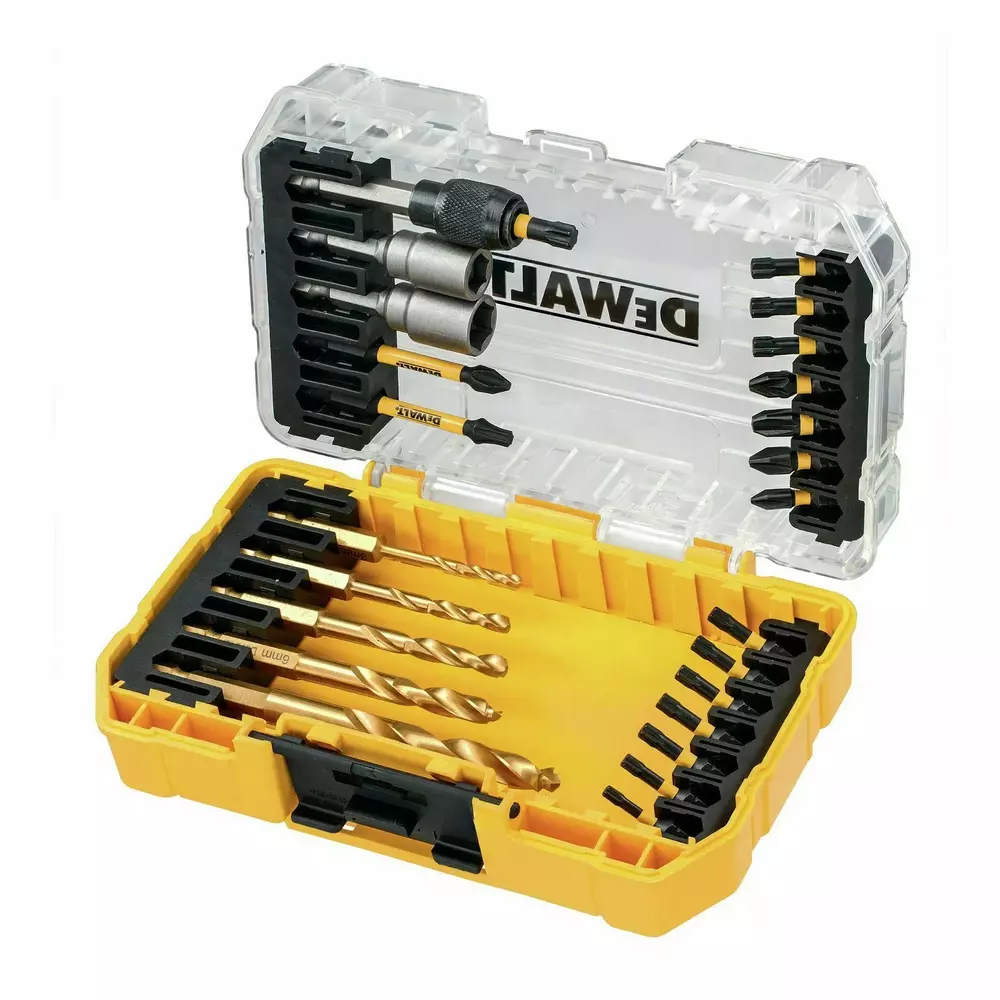 Zestaw 25 szt. końcówek udarowych 1/4" IMPACT TORSION EXTREME + wiertła, SMALL TOUGH CASE+, DeWalt DT70735T 1