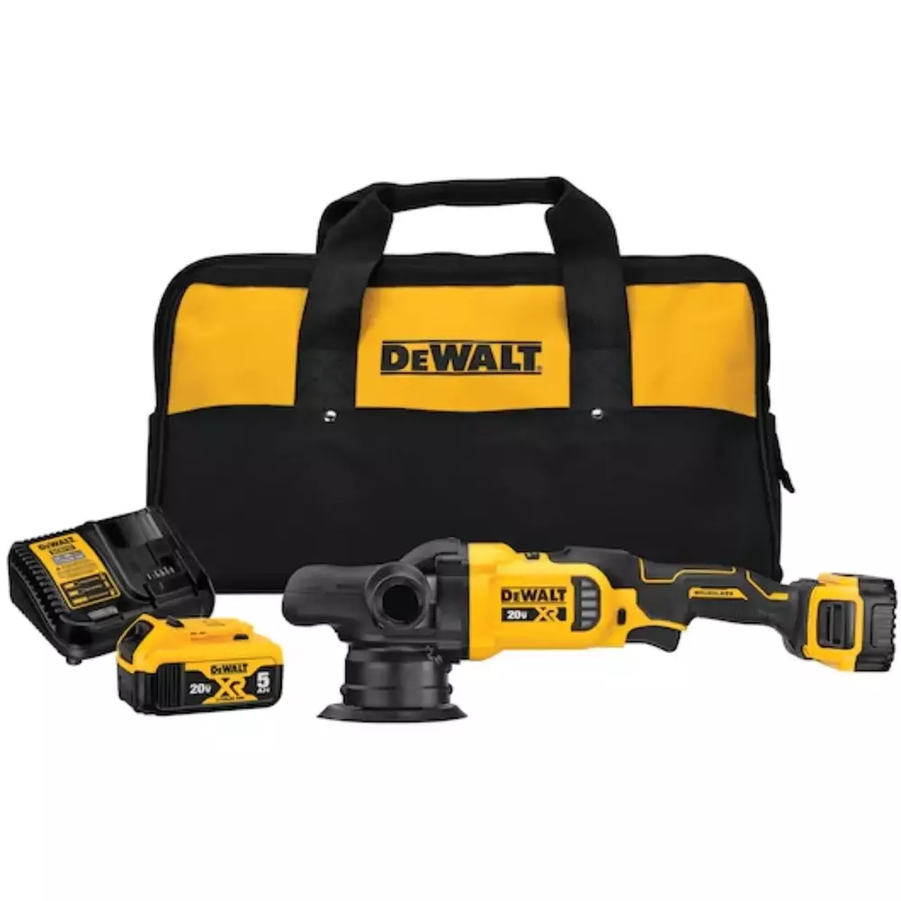 Polerka rotacyjno-mimośrodowa 125mm + 2x5Ah + ładowarka + torba  18V XR DeWalt DCM848P2-QW 1