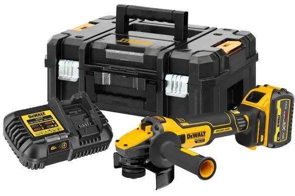 Szlifierka kątowa 125mm 18V 1x6Ah + ładowarka + walizka Dewalt DCG409T1 1