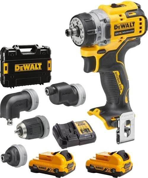 Wiertarko-wkrętarka 12V z wymiennymi głowicami 57Nm + walizka + 2 x 3Ah + ładowarka DeWALT DCD703L2T 1