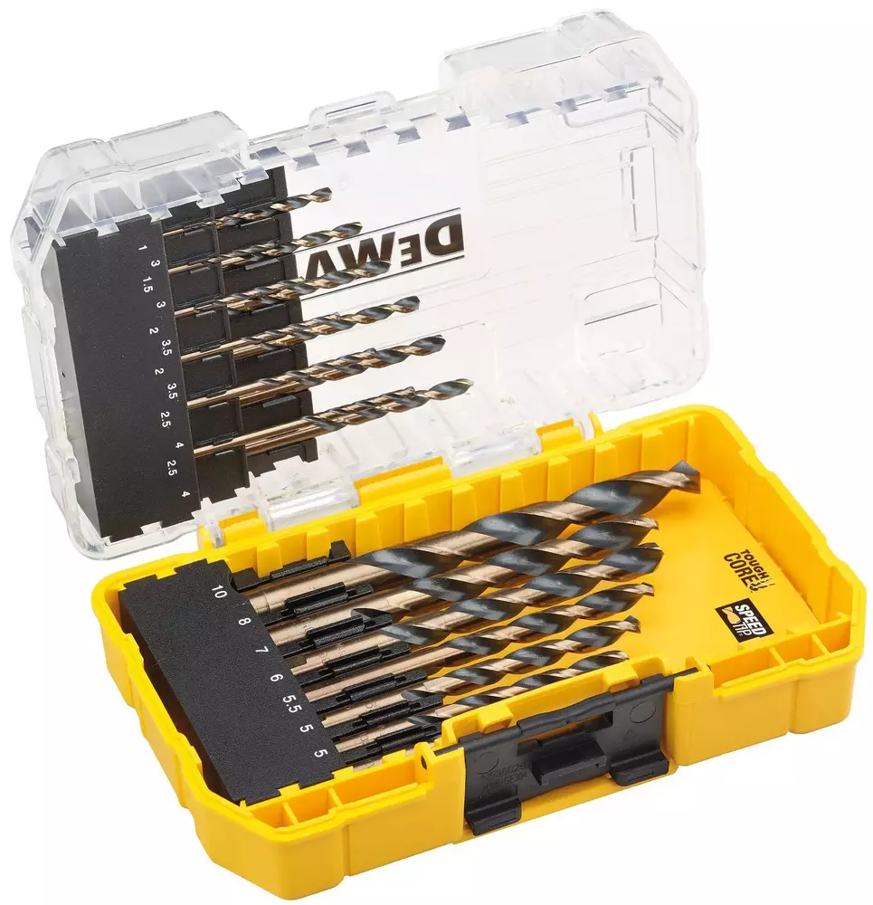 Zestaw 19 wierteł do metalu 1-10 mm HSS-G w skrzynce Tough Case DT70728 1