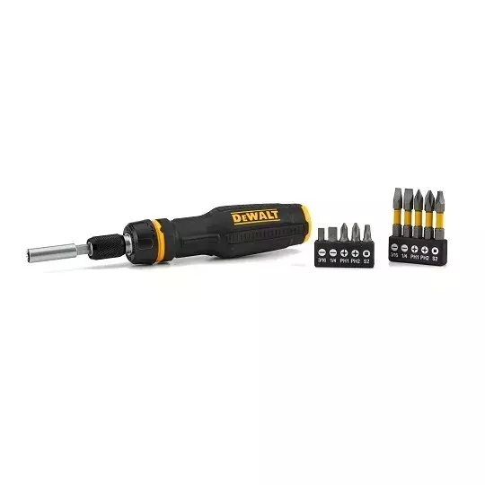 Zestaw wkrętak teleskopowy + 10 szt bitów uchwyt 1/4" DeWalt DWHT68001-0 1