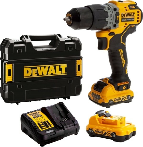 Wiertarko-wkrętarka 12V + 2x2Ah + walizka + ładowarka DeWALT DCD706D2 1