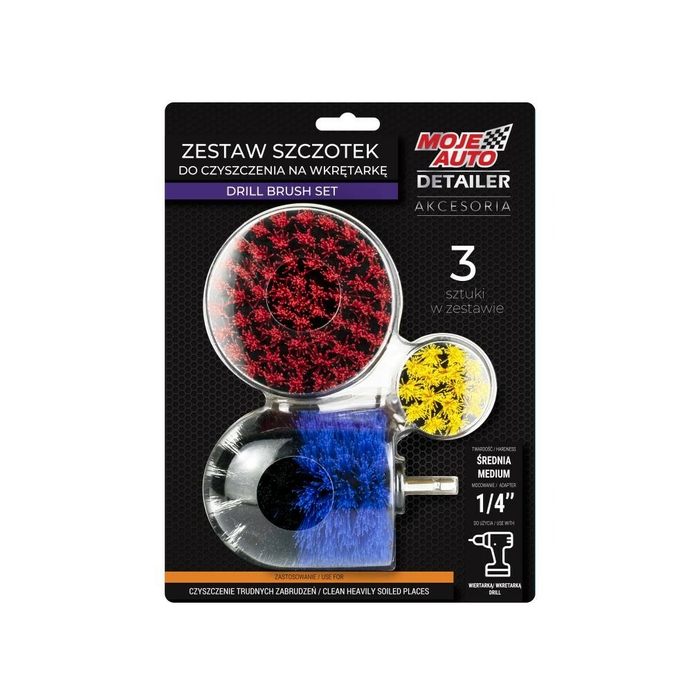 Zestaw szczotek do czyszczenia 3szt MOJE AUTO DETAILER 1