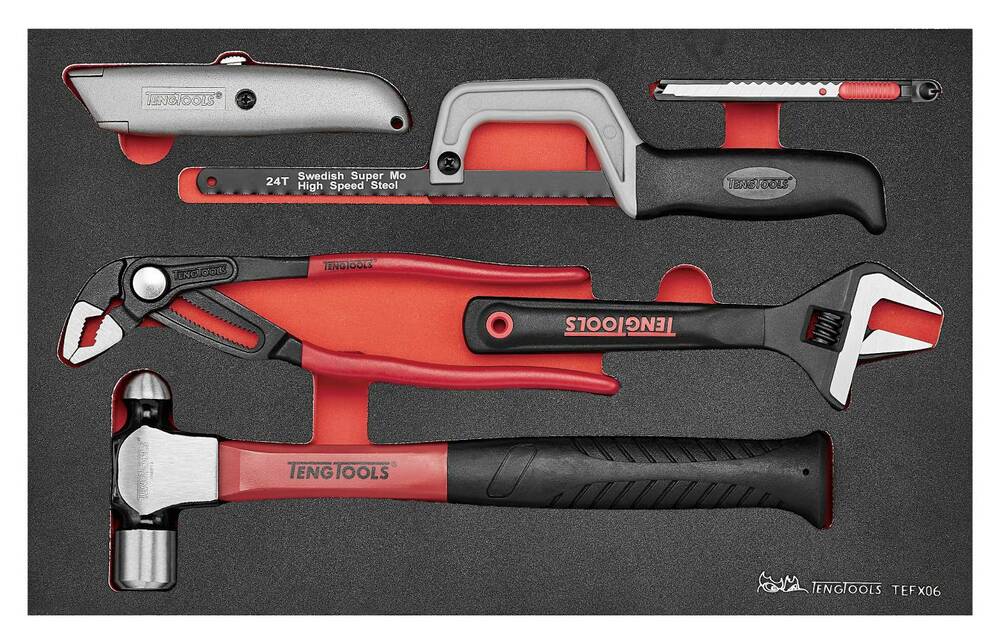 6-elementowy zestaw narzędzi dla hydraulików Teng Tool TEFX06 Teng Tools 285380101 1