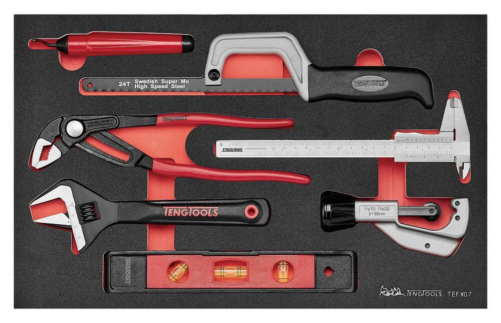 7-elementowy zestaw narzędzi dla hydraulików Teng Tool TEFX07 Teng Tools 285400107 1
