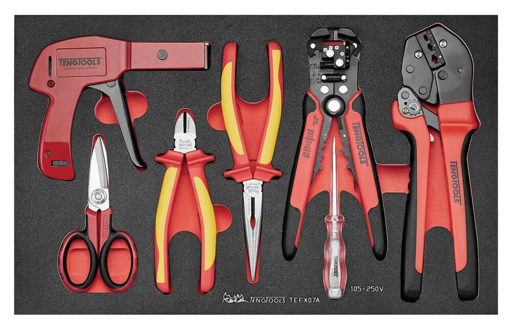 7-elementowy zestaw narzędzi dla elektryków TEFX07A Teng Tools 285410106 1