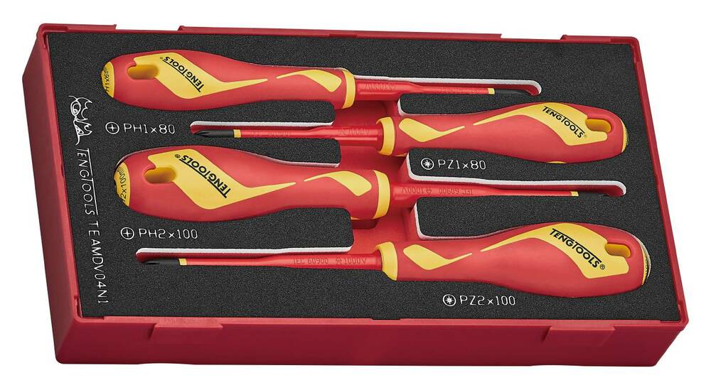 Zestaw wkrętaków krzyżowych VDE 1000V TEAMDV04N1 Teng Tools 285550109 1