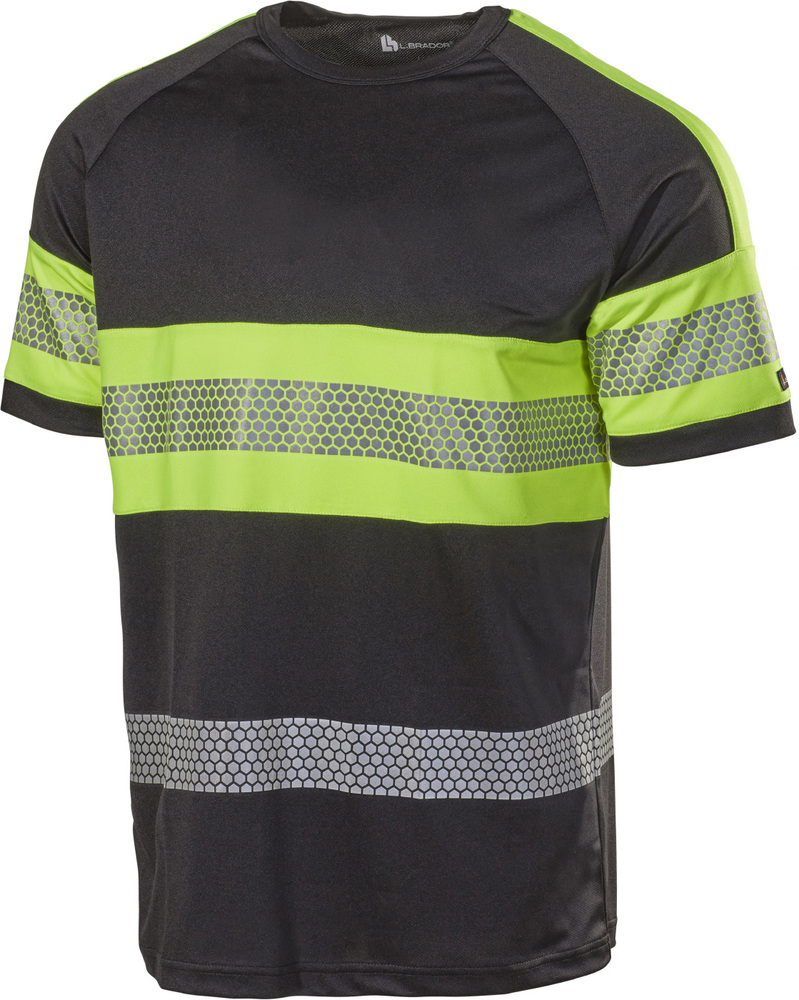 T-shirt Hi-Vis 6110P czarny/żółty rozm.5XL L.Brador 800052603 1