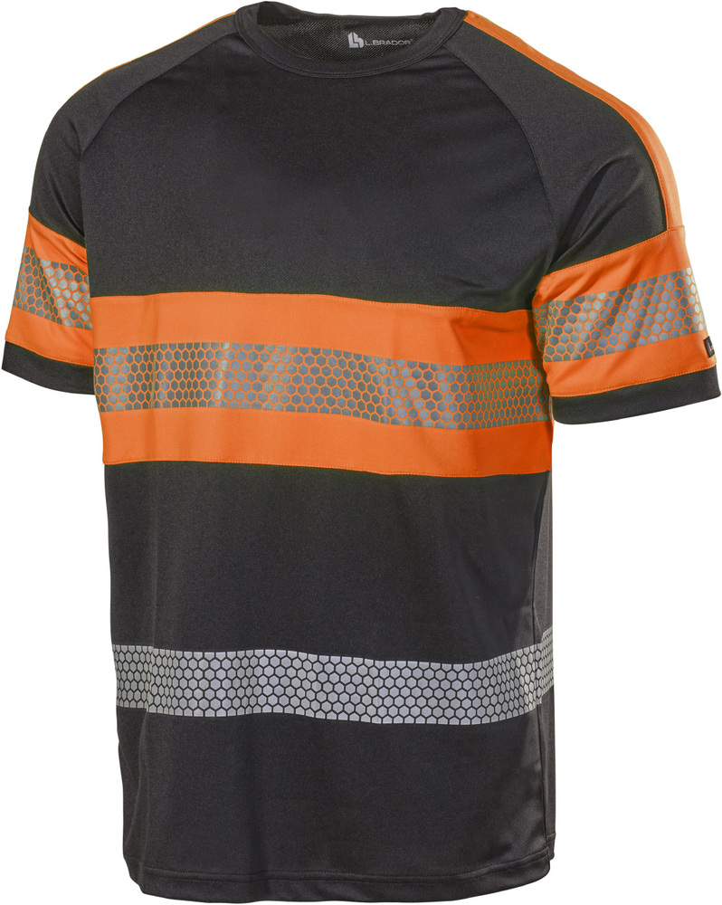 T-shirt Hi-Vis 6110P czarny/pomarańczowy rozm.M L.Brador 800052606 1