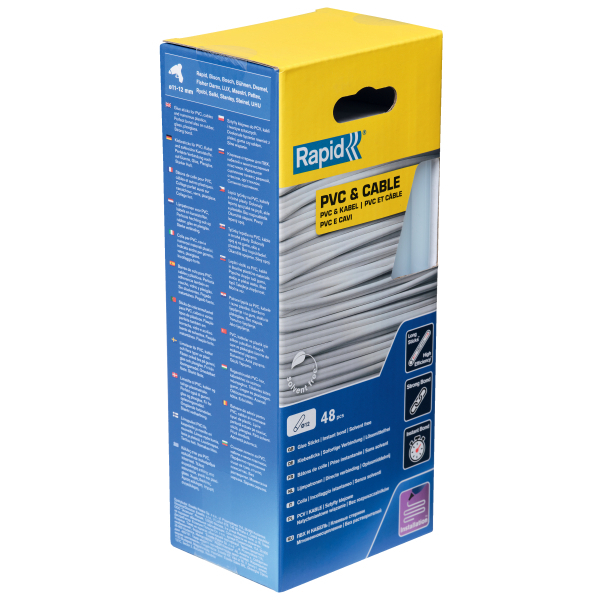 Klej do PVC i kabli Rapid 12 mm RAPID RAPID-5001413 1