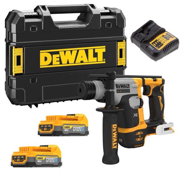 Młotowiertarka SDS-Plus 18V + 2 x 1,7Ah + ładowarka + walizka DeWALT DCH172E2T 1