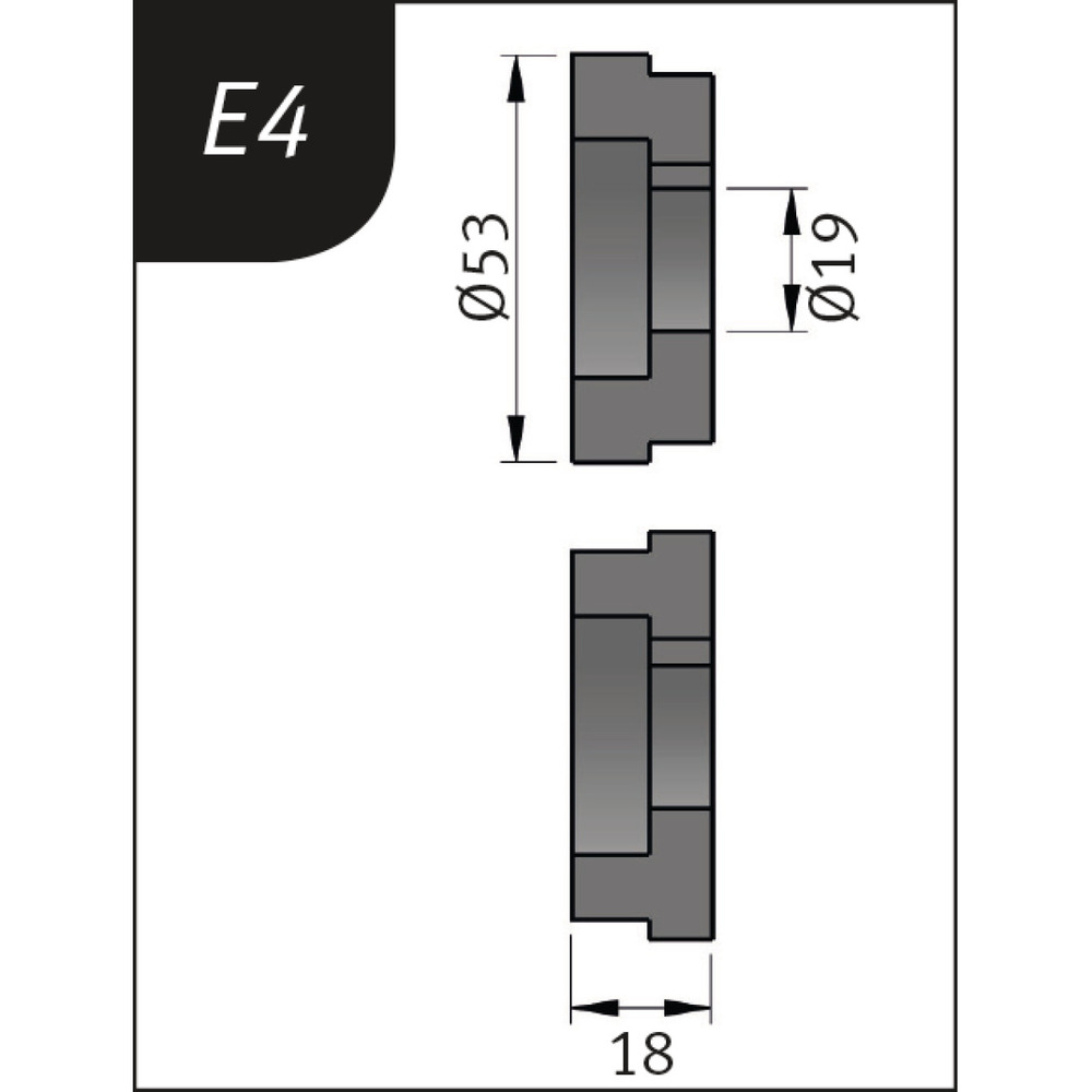 Rolki gnące Metallkraft Typ E4, Ø 53 x 19 x 18 mm 1