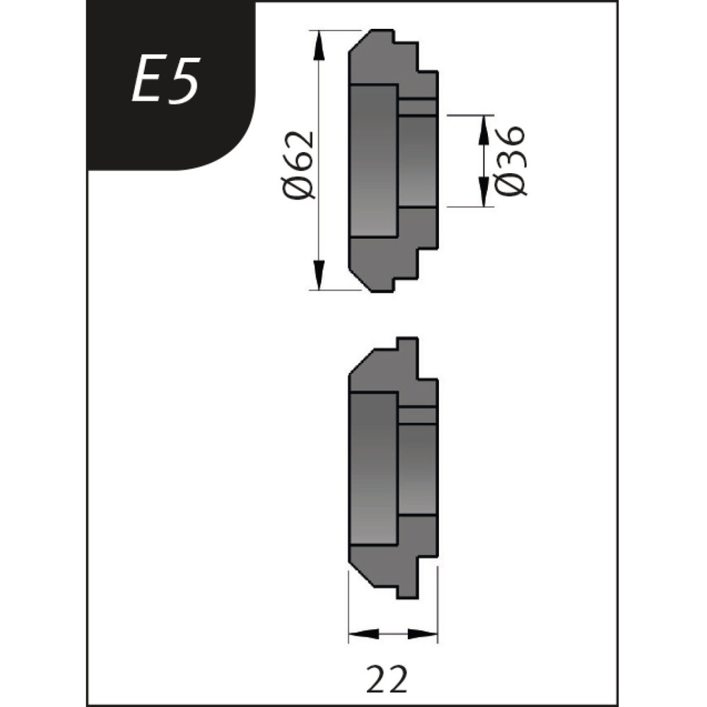 Rolki gnące Metallkraft Typ E5, Ø 62 x 26 x 22 mm 1