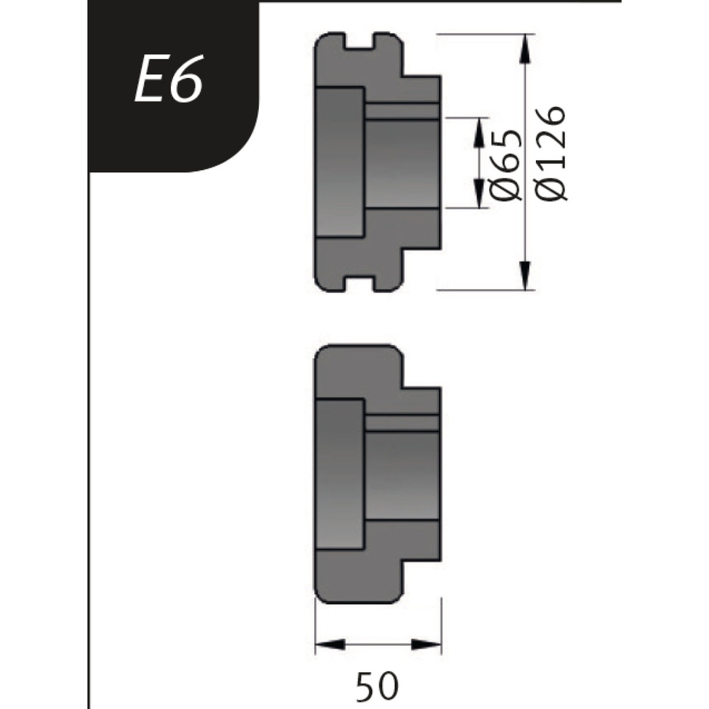 Rolki gnące Metallkraft Typ E6, Ø 126 x 65 x 50 mm 1