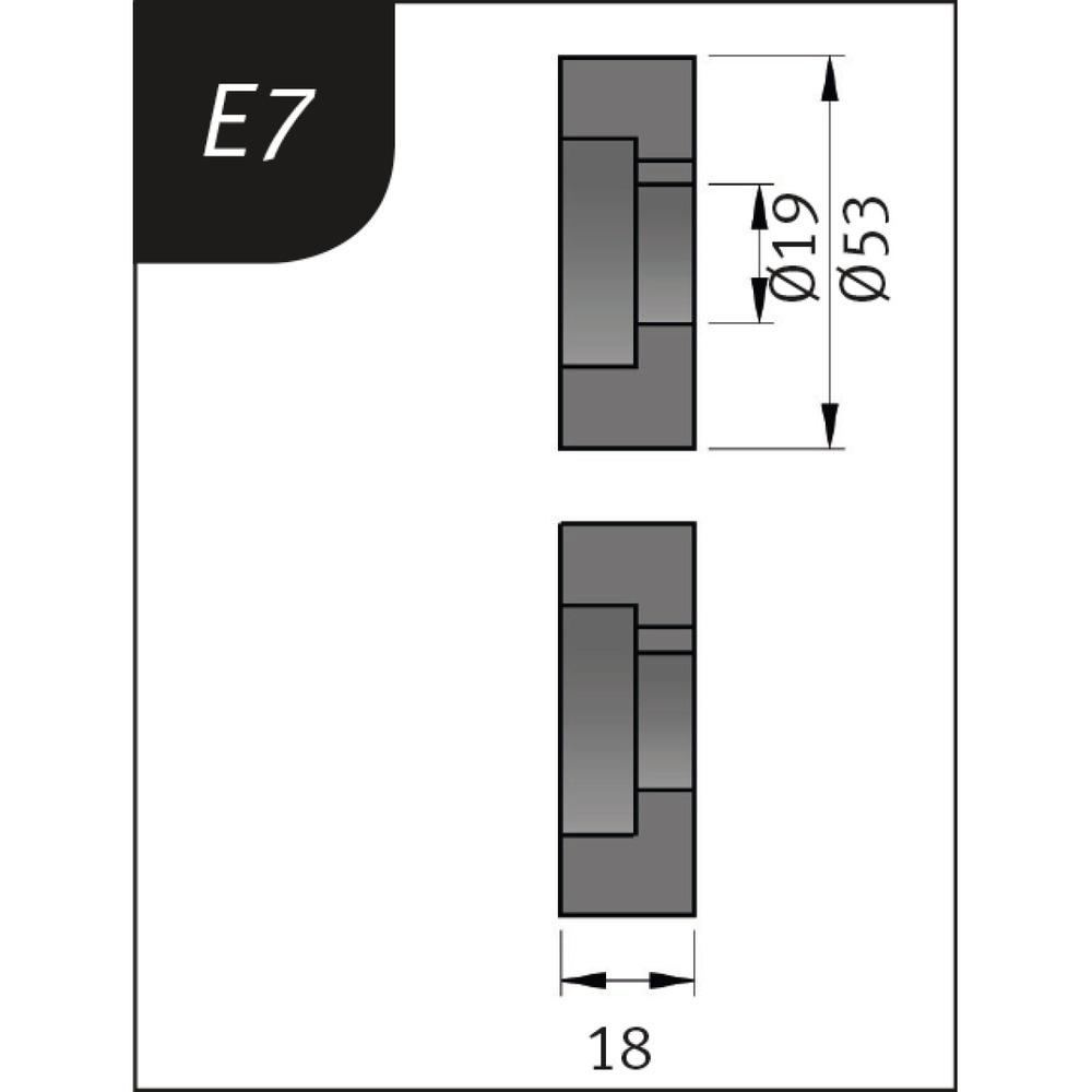 Rolki gnące Metallkraft Typ E7, Ø 53 x 19 x 18 mm 1