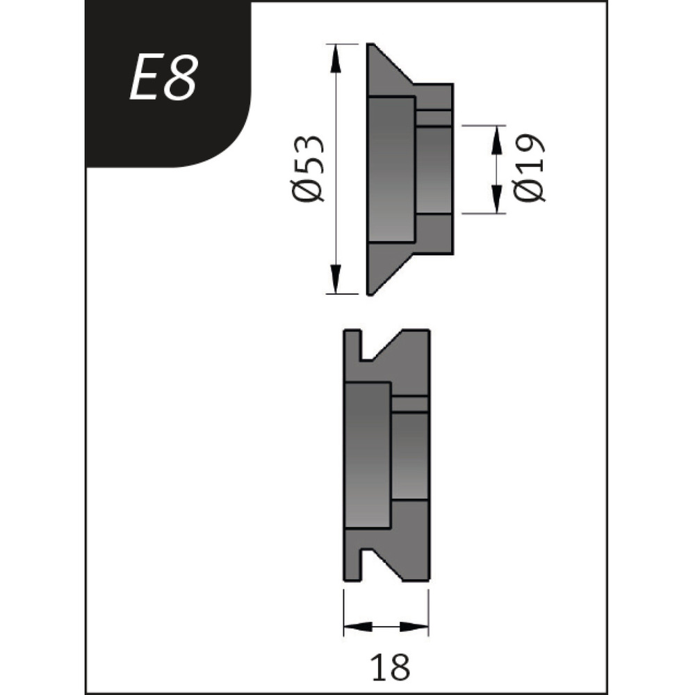 Rolki gnące Metallkraft Typ E8, Ø 53 x 19 x 18 mm 1